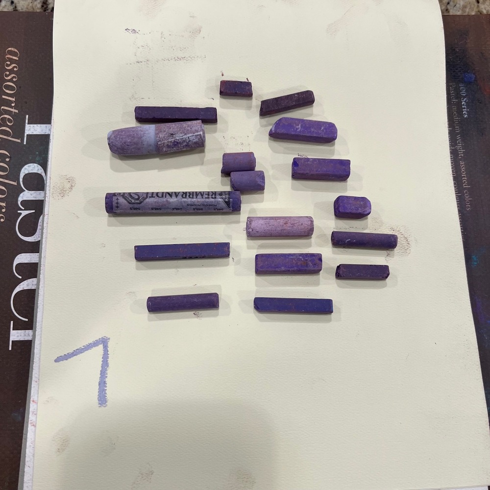 Rembrandt Mixed Artist Pastels Lot Purple Violet Lavender Shades 17pc